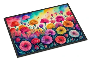 NEW Carnations in Color Doormat Front Door Mat Indoor Outdoor Rugs for Entryway, Non Slip Washable Low Pile, 18H X 27W NEW Carnations in Color Doormat Front Door Mat Indoor Outdoor Rugs for Entryway, Non Slip Washable Low Pile, 18H X 27W