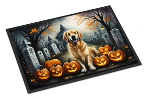 NEW Golden Retriever Spooky Halloween Doormat Front Door Mat Indoor Outdoor Rugs for Entryway, Non Slip Washable Low Pile, 18H X 27W NEW Golden Retriever Spooky Halloween Doormat Front Door Mat Indoor Outdoor Rugs for Entryway, Non Slip Washable Low Pile, 18H X 27W