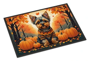 NEW Yorkshire Terrier Fall Doormat Front Door Mat Indoor Outdoor Rugs for Entryway, Non Slip Washable Low Pile, 18H X 27W NEW Yorkshire Terrier Fall Doormat Front Door Mat Indoor Outdoor Rugs for Entryway, Non Slip Washable Low Pile, 18H X 27W
