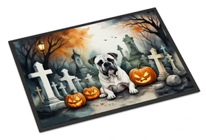 NEW Boxer Spooky Halloween Doormat Front Door Mat Indoor Outdoor Rugs for Entryway, Non Slip Washable Low Pile, 18H X 27W NEW Boxer Spooky Halloween Doormat Front Door Mat Indoor Outdoor Rugs for Entryway, Non Slip Washable Low Pile, 18H X 27W