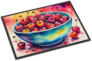 NEW Colorful Cherries Doormat Front Door Mat Indoor Outdoor Rugs for Entryway, Non Slip Washable Low Pile, 18H X 27W NEW Colorful Cherries Doormat Front Door Mat Indoor Outdoor Rugs for Entryway, Non Slip Washable Low Pile, 18H X 27W