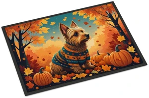 NEW Australian Terrier Terrier Fall Doormat Front Door Mat Indoor Outdoor Rugs for Entryway, Non Slip Washable Low Pile, 18H X 27W NEW Australian Terrier Terrier Fall Doormat Front Door Mat Indoor Outdoor Rugs for Entryway, Non Slip Washable Low Pile, 18H X 27W