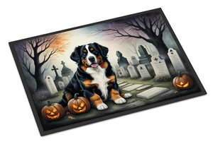 NEW Bernese Mountain Dog Spooky Halloween Doormat Front Door Mat Indoor Outdoor Rugs for Entryway, Non Slip Washable Low Pile, 18H X 27W NEW Bernese Mountain Dog Spooky Halloween Doormat Front Door Mat Indoor Outdoor Rugs for Entryway, Non Slip Washable Low Pile, 18H X 27W