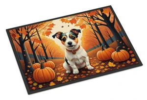 NEW Jack Russell Terrier Fall Doormat Front Door Mat Indoor Outdoor Rugs for Entryway, Non Slip Washable Low Pile, 18H X 27W NEW Jack Russell Terrier Fall Doormat Front Door Mat Indoor Outdoor Rugs for Entryway, Non Slip Washable Low Pile, 18H X 27W
