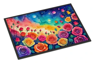 NEW Roses in Color Doormat Front Door Mat Indoor Outdoor Rugs for Entryway, Non Slip Washable Low Pile, 18H X 27W NEW Roses in Color Doormat Front Door Mat Indoor Outdoor Rugs for Entryway, Non Slip Washable Low Pile, 18H X 27W