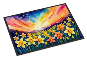 NEW Daffodils in Color Doormat Front Door Mat Indoor Outdoor Rugs for Entryway, Non Slip Washable Low Pile, 18H X 27W NEW Daffodils in Color Doormat Front Door Mat Indoor Outdoor Rugs for Entryway, Non Slip Washable Low Pile, 18H X 27W