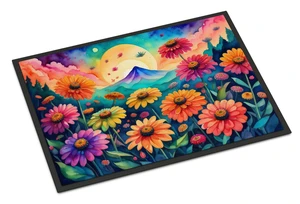 NEW Zinnias in Color Doormat Front Door Mat Indoor Outdoor Rugs for Entryway, Non Slip Washable Low Pile, 18H X 27W NEW Zinnias in Color Doormat Front Door Mat Indoor Outdoor Rugs for Entryway, Non Slip Washable Low Pile, 18H X 27W