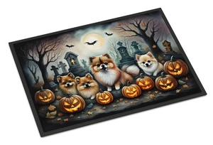NEW Pomeranian Spooky Halloween Doormat Front Door Mat Indoor Outdoor Rugs for Entryway, Non Slip Washable Low Pile, 18H X 27W NEW Pomeranian Spooky Halloween Doormat Front Door Mat Indoor Outdoor Rugs for Entryway, Non Slip Washable Low Pile, 18H X 27W