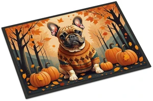 NEW Fawn French Bulldog Fall Doormat Front Door Mat Indoor Outdoor Rugs for Entryway, Non Slip Washable Low Pile, 18H X 27W NEW Fawn French Bulldog Fall Doormat Front Door Mat Indoor Outdoor Rugs for Entryway, Non Slip Washable Low Pile, 18H X 27W