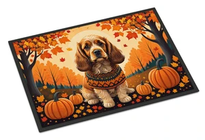 NEW Cocker Spaniel Fall Doormat Front Door Mat Indoor Outdoor Rugs for Entryway, Non Slip Washable Low Pile, 18H X 27W NEW Cocker Spaniel Fall Doormat Front Door Mat Indoor Outdoor Rugs for Entryway, Non Slip Washable Low Pile, 18H X 27W