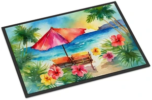 NEW Hawaii Hawaiian Hibiscus in Watercolor Doormat Front Door Mat Indoor Outdoor Rugs for Entryway, Non Slip Washable Low Pile, 18H X 27W NEW Hawaii Hawaiian Hibiscus in Watercolor Doormat Front Door Mat Indoor Outdoor Rugs for Entryway, Non Slip Washable Low Pile, 18H X 27W
