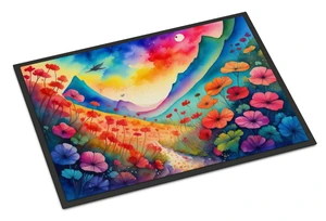 NEW Geraniums in Color Doormat Front Door Mat Indoor Outdoor Rugs for Entryway, Non Slip Washable Low Pile, 18H X 27W NEW Geraniums in Color Doormat Front Door Mat Indoor Outdoor Rugs for Entryway, Non Slip Washable Low Pile, 18H X 27W