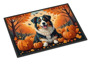 NEW Australian Shepherd Terrier Fall Doormat Front Door Mat Indoor Outdoor Rugs for Entryway, Non Slip Washable Low Pile, 18H X 27W NEW Australian Shepherd Terrier Fall Doormat Front Door Mat Indoor Outdoor Rugs for Entryway, Non Slip Washable Low Pile, 18H X 27W