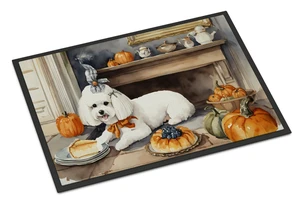 NEW Bichon Frise Fall Kitchen Pumpkins Doormat Front Door Mat Indoor Outdoor Rugs for Entryway, Non Slip Washable Low Pile, 18H X 27W NEW Bichon Frise Fall Kitchen Pumpkins Doormat Front Door Mat Indoor Outdoor Rugs for Entryway, Non Slip Washable Low Pile, 18H X 27W