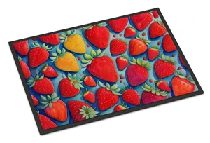 NEW Colorful Strawberries Doormat Front Door Mat Indoor Outdoor Rugs for Entryway, Non Slip Washable Low Pile, 18H X 27W NEW Colorful Strawberries Doormat Front Door Mat Indoor Outdoor Rugs for Entryway, Non Slip Washable Low Pile, 18H X 27W