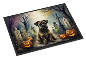 NEW Border Terrier Spooky Halloween Doormat Front Door Mat Indoor Outdoor Rugs for Entryway, Non Slip Washable Low Pile, 18H X 27W NEW Border Terrier Spooky Halloween Doormat Front Door Mat Indoor Outdoor Rugs for Entryway, Non Slip Washable Low Pile, 18H X 27W