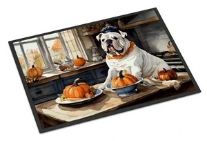 NEW English Bulldog Fall Kitchen Pumpkins Doormat Front Door Mat Indoor Outdoor Rugs for Entryway, Non Slip Washable Low Pile, 18H X 27W NEW English Bulldog Fall Kitchen Pumpkins Doormat Front Door Mat Indoor Outdoor Rugs for Entryway, Non Slip Washable Low Pile, 18H X 27W
