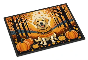 NEW Yellow Labrador Retriever Fall Doormat Front Door Mat Indoor Outdoor Rugs for Entryway, Non Slip Washable Low Pile, 18H X 27W NEW Yellow Labrador Retriever Fall Doormat Front Door Mat Indoor Outdoor Rugs for Entryway, Non Slip Washable Low Pile, 18H X 27W