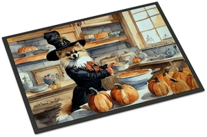 NEW Pomeranian Fall Kitchen Pumpkins Doormat Front Door Mat Indoor Outdoor Rugs for Entryway, Non Slip Washable Low Pile, 18H X 27W NEW Pomeranian Fall Kitchen Pumpkins Doormat Front Door Mat Indoor Outdoor Rugs for Entryway, Non Slip Washable Low Pile, 18H X 27W
