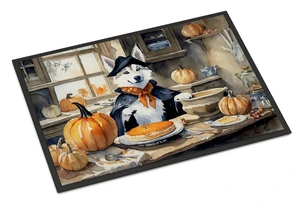 NEW Siberian Husky Fall Kitchen Pumpkins Doormat Front Door Mat Indoor Outdoor Rugs for Entryway, Non Slip Washable Low Pile, 18H X 27W NEW Siberian Husky Fall Kitchen Pumpkins Doormat Front Door Mat Indoor Outdoor Rugs for Entryway, Non Slip Washable Low Pile, 18H X 27W