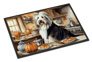 NEW Bearded Collie Fall Kitchen Pumpkins Doormat Front Door Mat Indoor Outdoor Rugs for Entryway, Non Slip Washable Low Pile, 18H X 27W NEW Bearded Collie Fall Kitchen Pumpkins Doormat Front Door Mat Indoor Outdoor Rugs for Entryway, Non Slip Washable Low Pile, 18H X 27W
