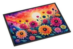 NEW Dahlias in Color Doormat Front Door Mat Indoor Outdoor Rugs for Entryway, Non Slip Washable Low Pile, 18H X 27W NEW Dahlias in Color Doormat Front Door Mat Indoor Outdoor Rugs for Entryway, Non Slip Washable Low Pile, 18H X 27W