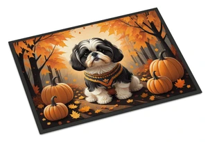 NEW Shih Tzu Fall Doormat Front Door Mat Indoor Outdoor Rugs for Entryway, Non Slip Washable Low Pile, 18H X 27W NEW Shih Tzu Fall Doormat Front Door Mat Indoor Outdoor Rugs for Entryway, Non Slip Washable Low Pile, 18H X 27W