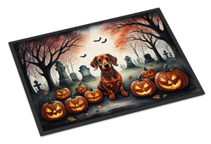 NEW Dachshund Spooky Halloween Doormat Front Door Mat Indoor Outdoor Rugs for Entryway, Non Slip Washable Low Pile, 18H X 27W NEW Dachshund Spooky Halloween Doormat Front Door Mat Indoor Outdoor Rugs for Entryway, Non Slip Washable Low Pile, 18H X 27W