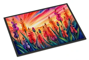 NEW Gladiolus in Color Doormat Front Door Mat Indoor Outdoor Rugs for Entryway, Non Slip Washable Low Pile, 18H X 27W NEW Gladiolus in Color Doormat Front Door Mat Indoor Outdoor Rugs for Entryway, Non Slip Washable Low Pile, 18H X 27W