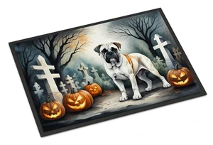 NEW Boxer Spooky Halloween Doormat Front Door Mat Indoor Outdoor Rugs for Entryway, Non Slip Washable Low Pile, 18H X 27W NEW Boxer Spooky Halloween Doormat Front Door Mat Indoor Outdoor Rugs for Entryway, Non Slip Washable Low Pile, 18H X 27W