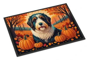 NEW Bearded Collie Fall Doormat Front Door Mat Indoor Outdoor Rugs for Entryway, Non Slip Washable Low Pile, 18H X 27W NEW Bearded Collie Fall Doormat Front Door Mat Indoor Outdoor Rugs for Entryway, Non Slip Washable Low Pile, 18H X 27W