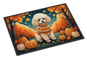 NEW Poodle Fall Doormat Front Door Mat Indoor Outdoor Rugs for Entryway, Non Slip Washable Low Pile, 18H X 27W NEW Poodle Fall Doormat Front Door Mat Indoor Outdoor Rugs for Entryway, Non Slip Washable Low Pile, 18H X 27W