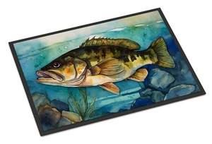 NEW Smallmouth Bass Doormat Front Door Mat Indoor Outdoor Rugs for Entryway, Non Slip Washable Low Pile, 18H X 27W NEW Smallmouth Bass Doormat Front Door Mat Indoor Outdoor Rugs for Entryway, Non Slip Washable Low Pile, 18H X 27W
