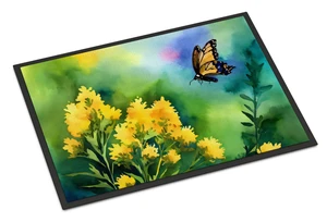 NEW Kentucky Goldenrod in Watercolor Doormat Front Door Mat Indoor Outdoor Rugs for Entryway, Non Slip Washable Low Pile, 18H X 27W NEW Kentucky Goldenrod in Watercolor Doormat Front Door Mat Indoor Outdoor Rugs for Entryway, Non Slip Washable Low Pile, 18H X 27W