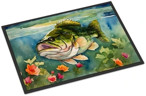 NEW Largemouth Bass Doormat Front Door Mat Indoor Outdoor Rugs for Entryway, Non Slip Washable Low Pile, 18H X 27W NEW Largemouth Bass Doormat Front Door Mat Indoor Outdoor Rugs for Entryway, Non Slip Washable Low Pile, 18H X 27W