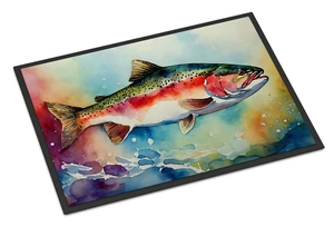 NEW Rainbow Trout Doormat Front Door Mat Indoor Outdoor Rugs for Entryway, Non Slip Washable Low Pile, 18H X 27W NEW Rainbow Trout Doormat Front Door Mat Indoor Outdoor Rugs for Entryway, Non Slip Washable Low Pile, 18H X 27W