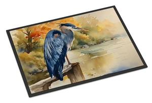 NEW Blue Heron Doormat Front Door Mat Indoor Outdoor Rugs for Entryway, Non Slip Washable Low Pile, 18H X 27W NEW Blue Heron Doormat Front Door Mat Indoor Outdoor Rugs for Entryway, Non Slip Washable Low Pile, 18H X 27W