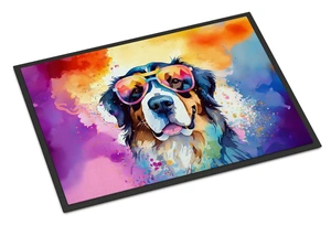 NEW Bernese Mountain Dog Hippie Dawg Doormat Front Door Mat Indoor Outdoor Rugs for Entryway, Non Slip Washable Low Pile, 18H X 27W NEW Bernese Mountain Dog Hippie Dawg Doormat Front Door Mat Indoor Outdoor Rugs for Entryway, Non Slip Washable Low Pile, 18H X 27W