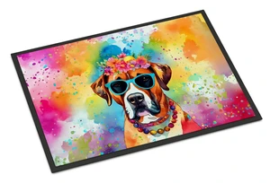 NEW Boxer Hippie Dawg Doormat Front Door Mat Indoor Outdoor Rugs for Entryway, Non Slip Washable Low Pile, 18H X 27W NEW Boxer Hippie Dawg Doormat Front Door Mat Indoor Outdoor Rugs for Entryway, Non Slip Washable Low Pile, 18H X 27W