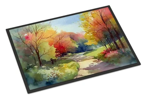 NEW North Carolina Dogwoods in Watercolor Doormat Front Door Mat Indoor Outdoor Rugs for Entryway, Non Slip Washable Low Pile, 18H X 27W NEW North Carolina Dogwoods in Watercolor Doormat Front Door Mat Indoor Outdoor Rugs for Entryway, Non Slip Washable Low Pile, 18H X 27W
