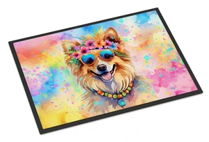 NEW Pomeranian Hippie Dawg Doormat Front Door Mat Indoor Outdoor Rugs for Entryway, Non Slip Washable Low Pile, 18H X 27W NEW Pomeranian Hippie Dawg Doormat Front Door Mat Indoor Outdoor Rugs for Entryway, Non Slip Washable Low Pile, 18H X 27W