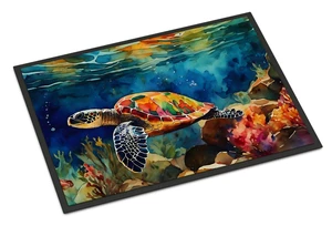 NEW Loggerhead Sea Turtle Doormat Front Door Mat Indoor Outdoor Rugs for Entryway, Non Slip Washable Low Pile, 18H X 27W NEW Loggerhead Sea Turtle Doormat Front Door Mat Indoor Outdoor Rugs for Entryway, Non Slip Washable Low Pile, 18H X 27W