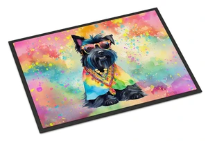 NEW Scottish Terrier Hippie Dawg Doormat Front Door Mat Indoor Outdoor Rugs for Entryway, Non Slip Washable Low Pile, 18H X 27W NEW Scottish Terrier Hippie Dawg Doormat Front Door Mat Indoor Outdoor Rugs for Entryway, Non Slip Washable Low Pile, 18H X 27W