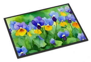 NEW Illinois Violet in Watercolor Doormat Front Door Mat Indoor Outdoor Rugs for Entryway, Non Slip Washable Low Pile, 18H X 27W NEW Illinois Violet in Watercolor Doormat Front Door Mat Indoor Outdoor Rugs for Entryway, Non Slip Washable Low Pile, 18H X 27W