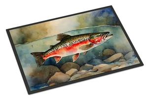 NEW Trout Doormat Front Door Mat Indoor Outdoor Rugs for Entryway, Non Slip Washable Low Pile, 18H X 27W NEW Trout Doormat Front Door Mat Indoor Outdoor Rugs for Entryway, Non Slip Washable Low Pile, 18H X 27W