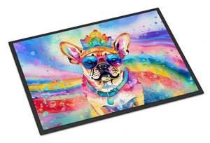 NEW Pug Hippie Dawg Doormat Front Door Mat Indoor Outdoor Rugs for Entryway, Non Slip Washable Low Pile, 18H X 27W NEW Pug Hippie Dawg Doormat Front Door Mat Indoor Outdoor Rugs for Entryway, Non Slip Washable Low Pile, 18H X 27W