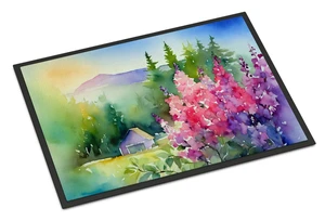 NEW Idaho Syringa in Watercolor Doormat Front Door Mat Indoor Outdoor Rugs for Entryway, Non Slip Washable Low Pile, 18H X 27W NEW Idaho Syringa in Watercolor Doormat Front Door Mat Indoor Outdoor Rugs for Entryway, Non Slip Washable Low Pile, 18H X 27W