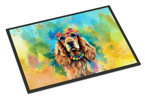 NEW Cocker Spaniel Hippie Dawg Doormat Front Door Mat Indoor Outdoor Rugs for Entryway, Non Slip Washable Low Pile, 18H X 27W NEW Cocker Spaniel Hippie Dawg Doormat Front Door Mat Indoor Outdoor Rugs for Entryway, Non Slip Washable Low Pile, 18H X 27W