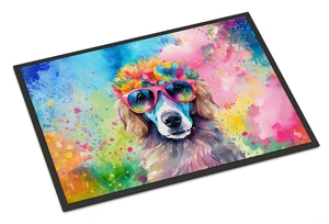 NEW Poodle Hippie Dawg Doormat Front Door Mat Indoor Outdoor Rugs for Entryway, Non Slip Washable Low Pile, 18H X 27W NEW Poodle Hippie Dawg Doormat Front Door Mat Indoor Outdoor Rugs for Entryway, Non Slip Washable Low Pile, 18H X 27W