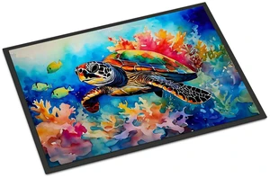 NEW Loggerhead Sea Turtle Doormat Front Door Mat Indoor Outdoor Rugs for Entryway, Non Slip Washable Low Pile, 18H X 27W NEW Loggerhead Sea Turtle Doormat Front Door Mat Indoor Outdoor Rugs for Entryway, Non Slip Washable Low Pile, 18H X 27W